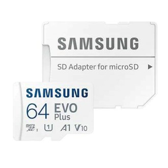 64 GB cardă Micro SD Samsung EVO Plus + adaptor SD, CLASS 10