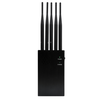 Jammer portabil PROFI cu 5 antene pentru semnale GSM/DCS/4G/3G/GPS/GLONASS/WIFI