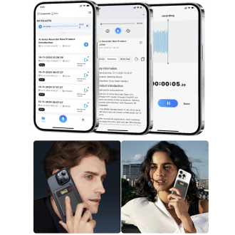 Reportofon vocal inteligent AI cu transcriere și rezumat al textului prin ChatGPT L816
