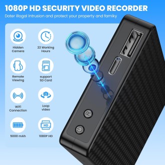 Cameră WiFi Full HD integrată într-o baterie externă (powerbank) cu detectare a mișcării